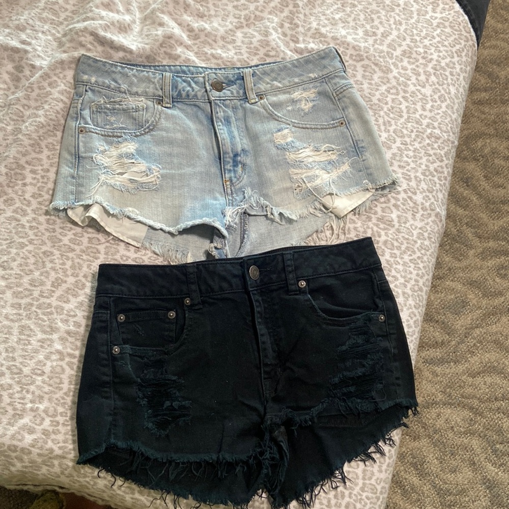 Bundle of distressed jean shorts